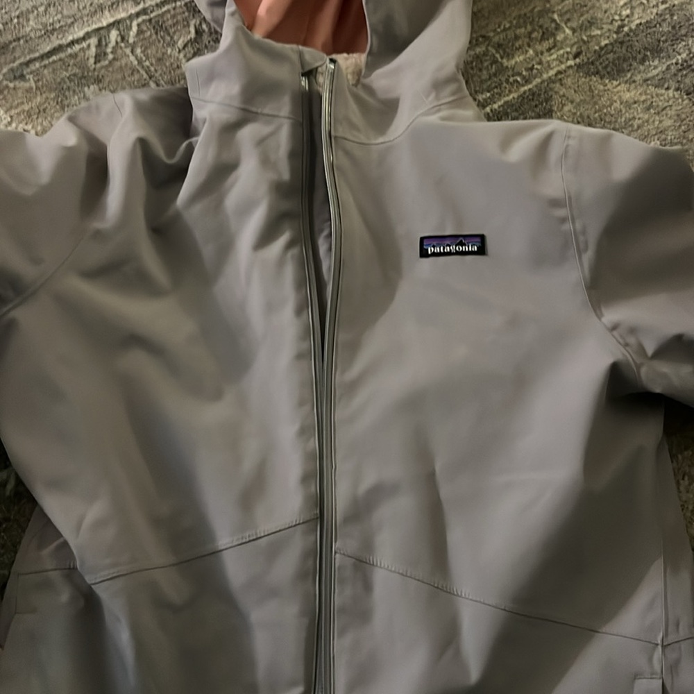 Girls Grey/Pink Patagonia 3 in 1 Coat